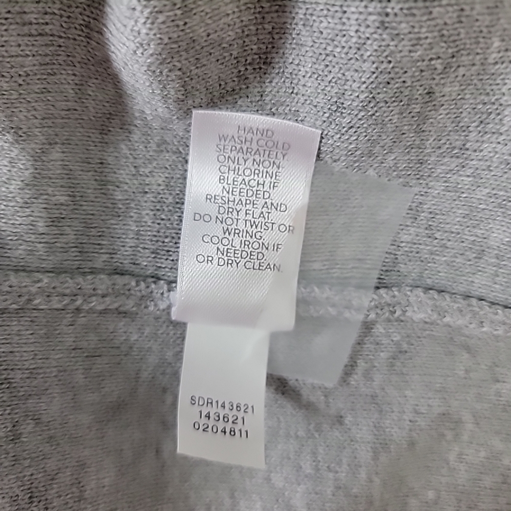 Pure Jill Gray Knit Long Sleeve Tunic Sweater Dress Block Pockets Small - Picture 8 of 8